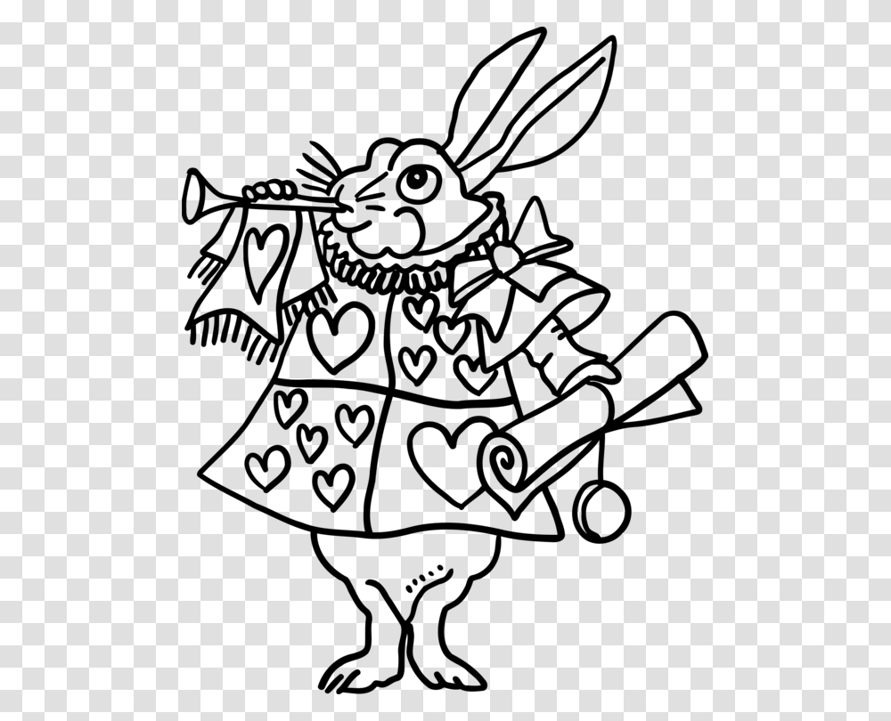 Alice In Wonderland Rabbit Drawing Alice In Wonderland Rabbit, Gray, World Of Warcraft Transparent Png