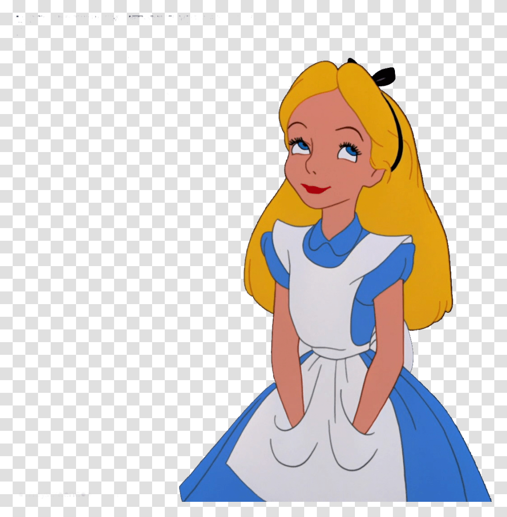 Alice In Wonderland Walt Disney World Wendy Darling, Person, Female, Kneeling, Woman Transparent Png