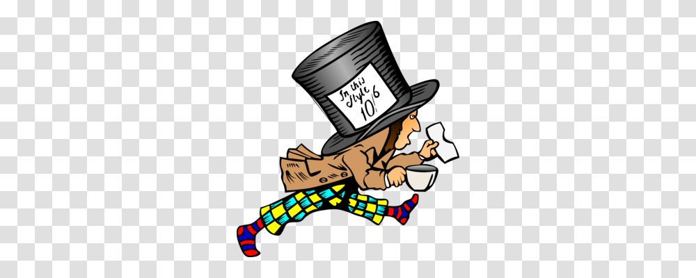 Alice In Wonderland Youtube Mad Hatter Drink, Person, Cowboy Hat, Sun Hat Transparent Png