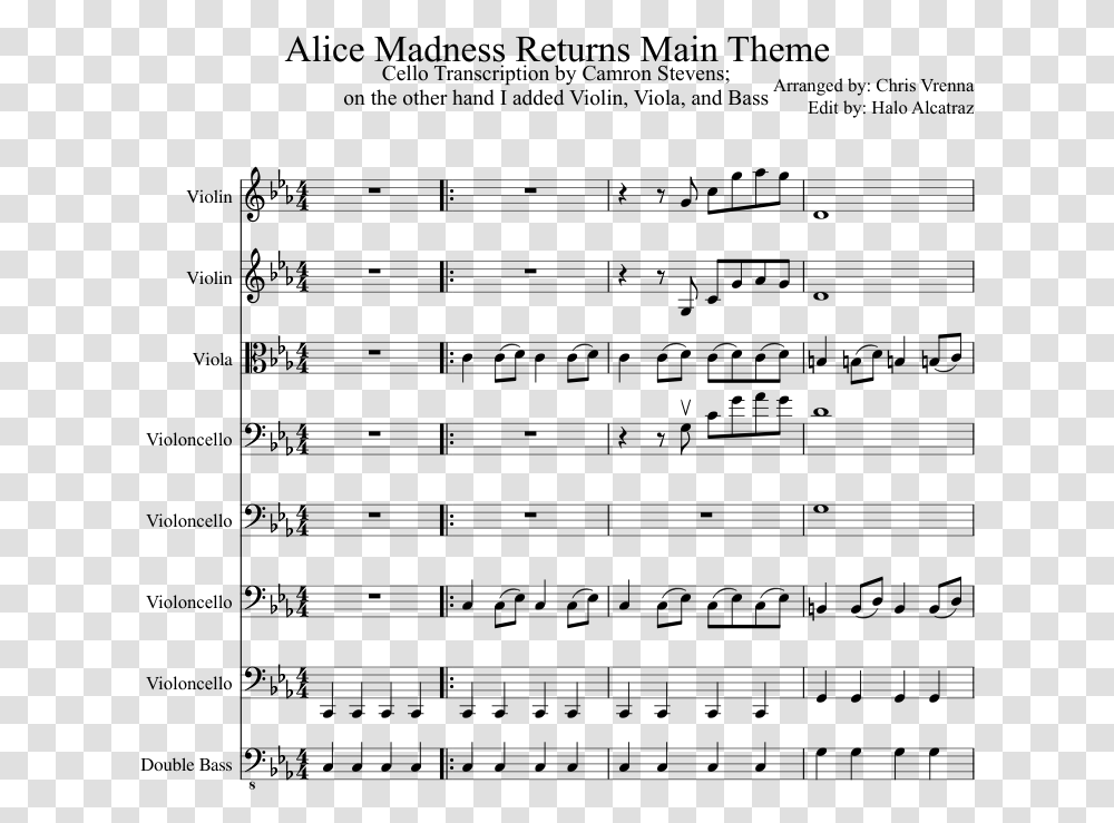 Alice Madness Returns Music Sheet, Gray, World Of Warcraft Transparent Png