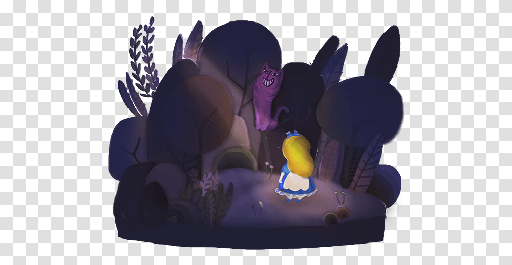 Alice Meets The Cheshire Cat Storytelling Painting Mouse, Pac Man Transparent Png