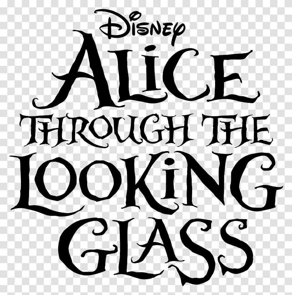 Alice Through The Looking Glass Alice Through The Looking Glass Typography, Gray, World Of Warcraft Transparent Png