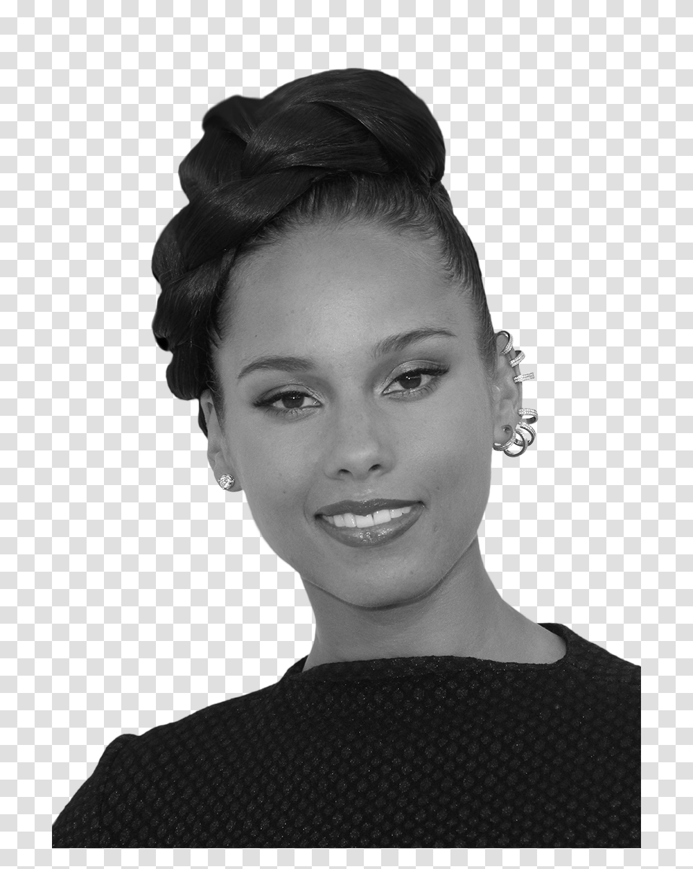 Alicia Keys One Braid, Face, Person, Female, Head Transparent Png