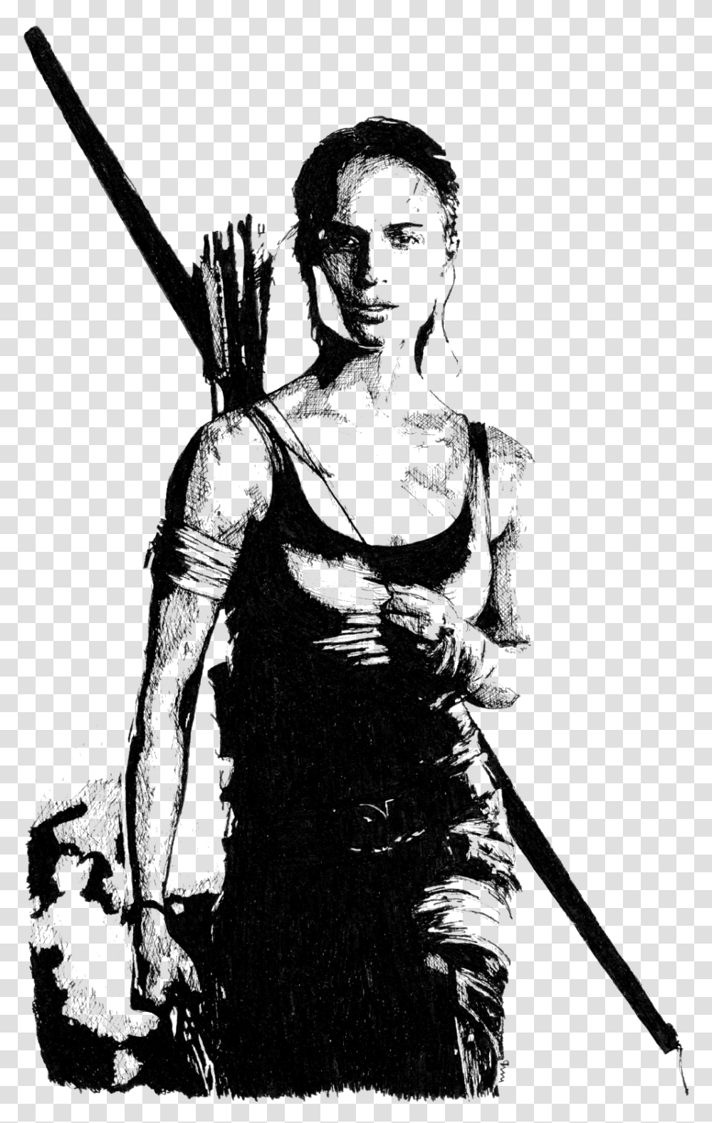 Alicia Vikander Ist Lara Croft Lara Croft Tomb Raider, Person, Human, Skeleton, Alien Transparent Png