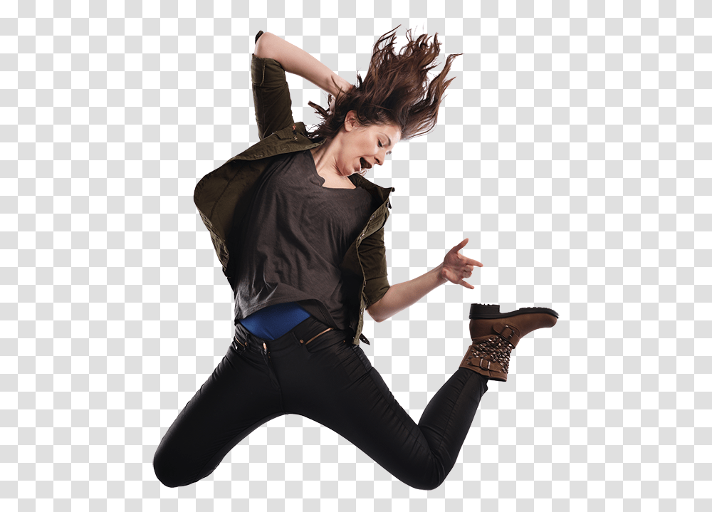 Alicia Vikander Jumping, Person, Sleeve, Dance Pose Transparent Png