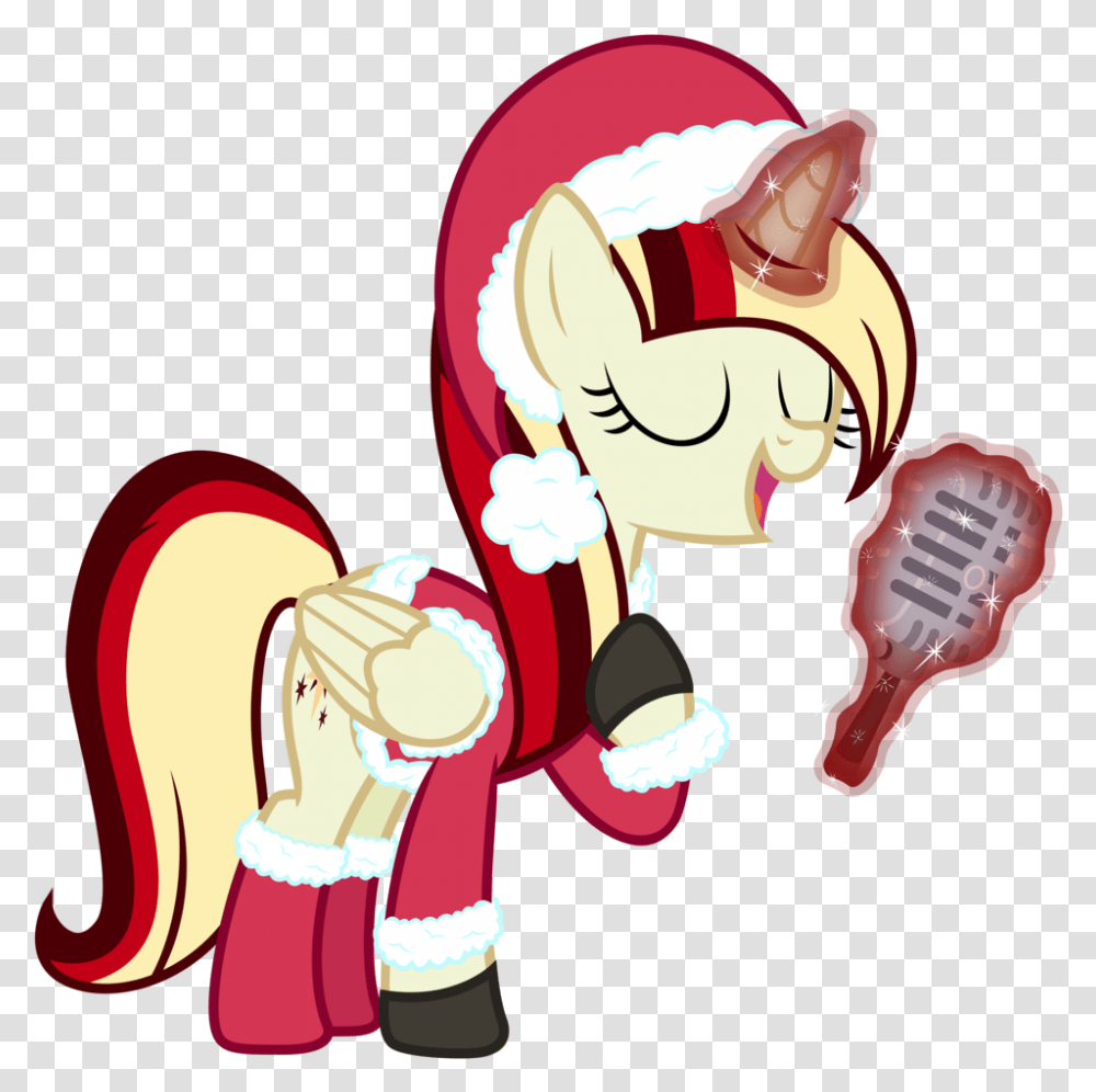 Alicorn Oc Artist Glessmlp Christmas Hat Santa Claus Fictional Character, Food, Label, Text, Eating Transparent Png