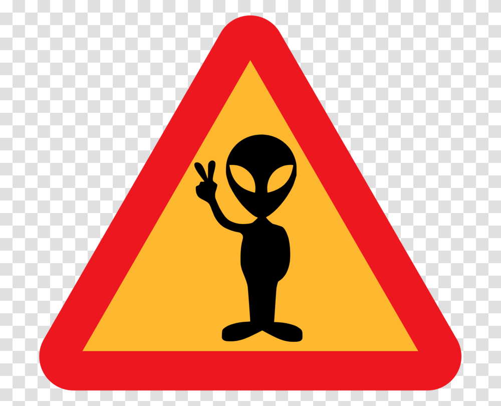 Alien Abduction Extraterrestrial Life Drawing Art, Road Sign, Triangle Transparent Png
