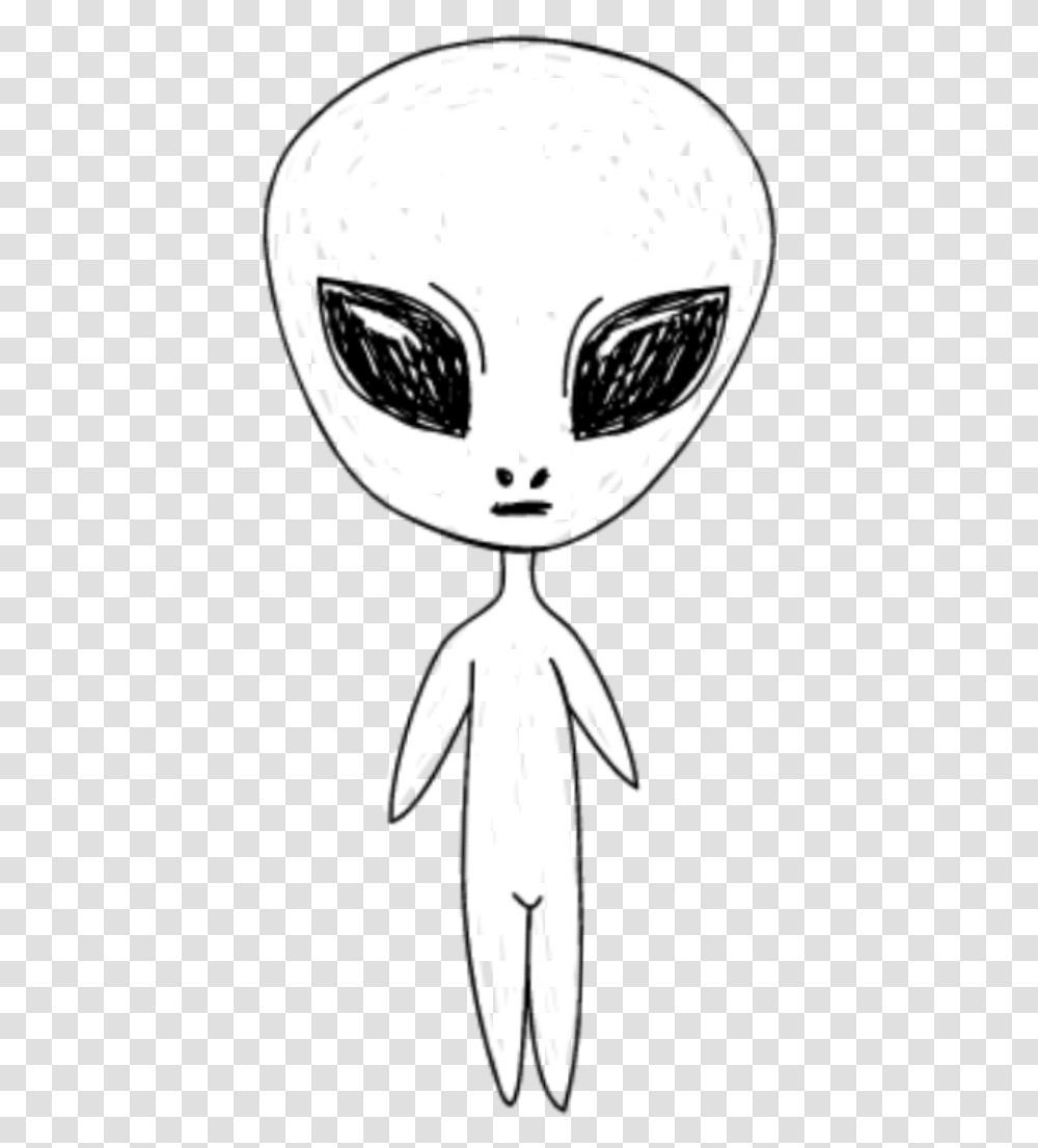 Alien Aliens Tumblr Universe Space Head Clip Illustration, Person, Face, Stencil, Drawing Transparent Png
