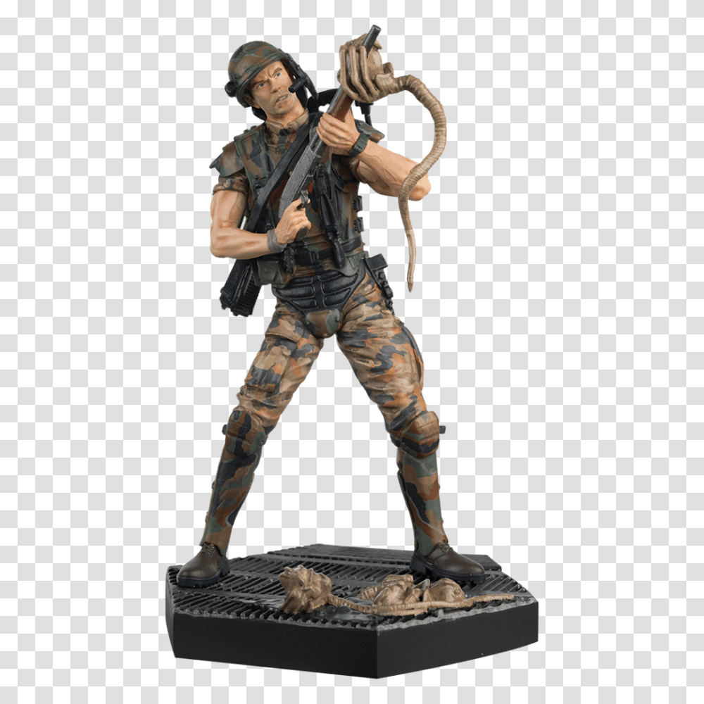 Alien And Predator Official Figurine Collection Sci Fi Fantasy, Military, Military Uniform, Person, Human Transparent Png