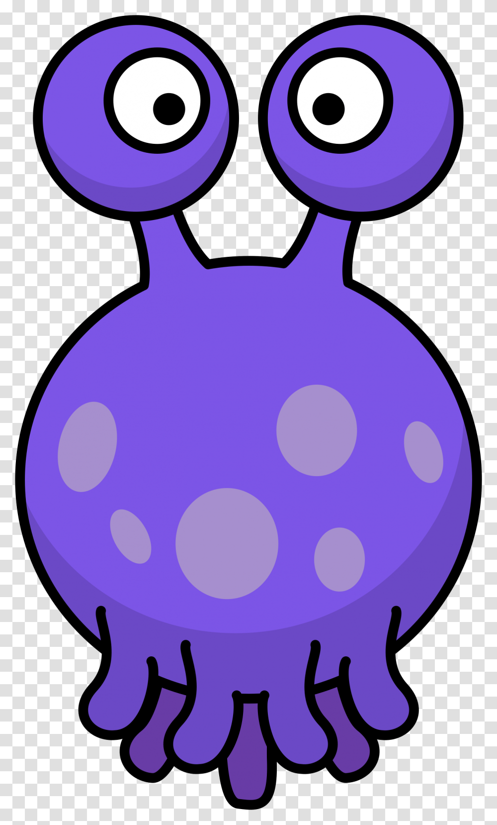 Alien Clipart Floating Silly With Tentacles Clip Art, Sphere, Ornament, Rattle, Purple Transparent Png
