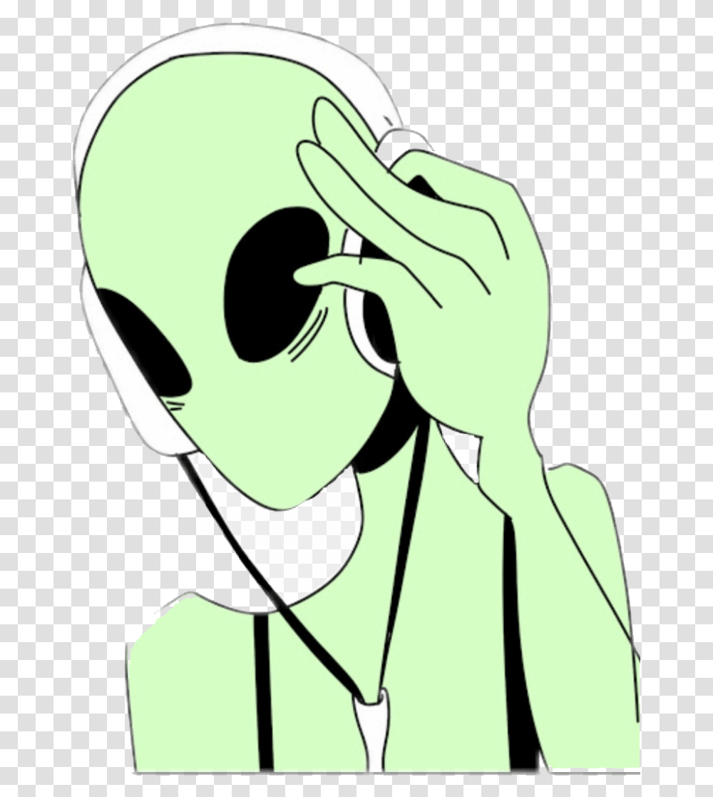 Alien Clipart Kawaii Green Hd X Aliens, Face, Hand, Pillow, Cushion Transparent Png