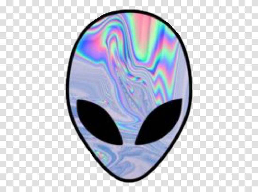 Alien Clipart Rainbow Alien Sticker, Plectrum, Helmet, Apparel Transparent Png