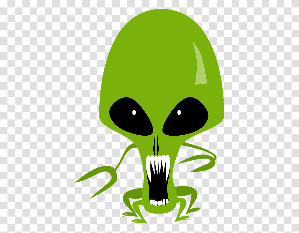 Alien Cosmic Monster Space Green Angry Evil Alien Vector, Plant, Produce, Food, Tennis Ball Transparent Png