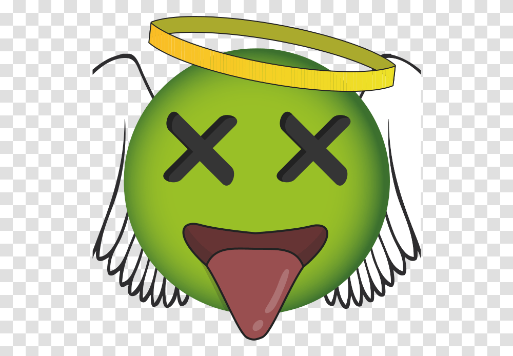 Alien Face Emoji Pic Cartoon Angel Wings Transparent Png