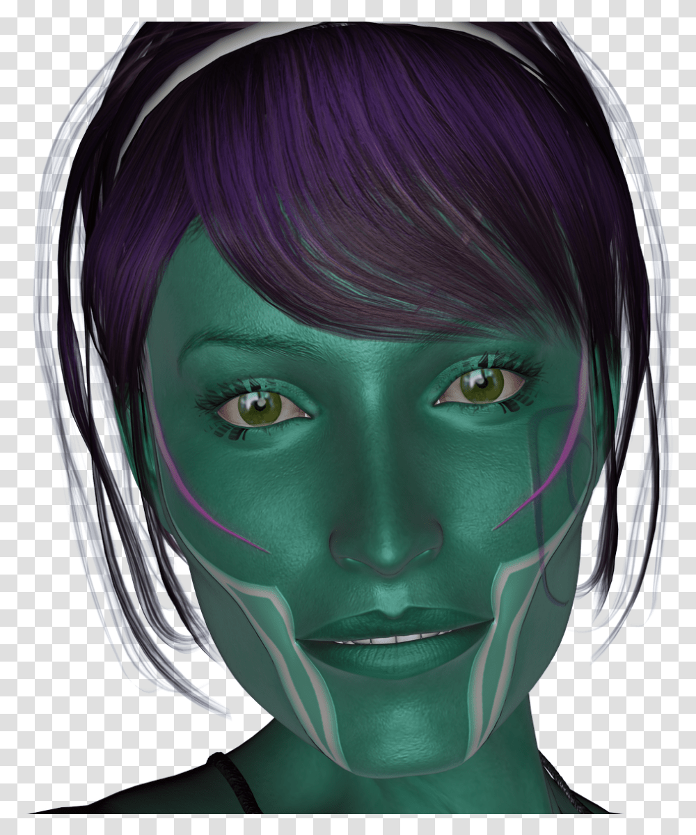 Alien Face Girl, Head, Person, Human Transparent Png