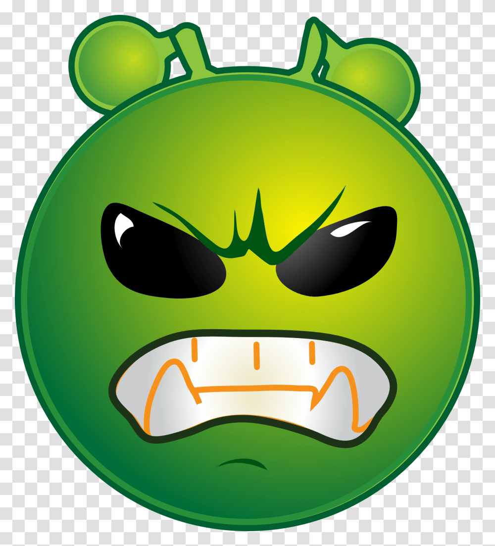 Alien Furious Emoticon Angry Dangerous Wild Crazy Grrr Smiley, Green, Goggles, Accessories, Accessory Transparent Png