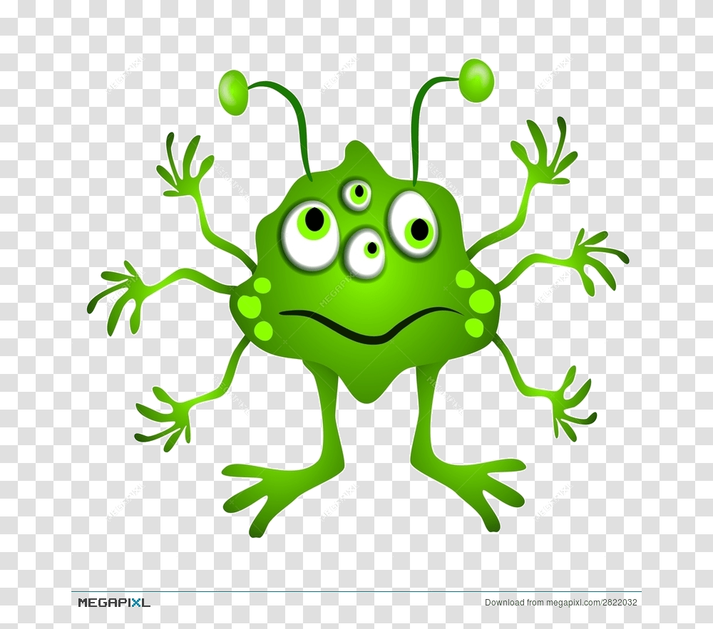 Alien Green Cartoon Clipart Illustration Monster Have Got Has Got, Frog, Amphibian, Wildlife, Animal Transparent Png