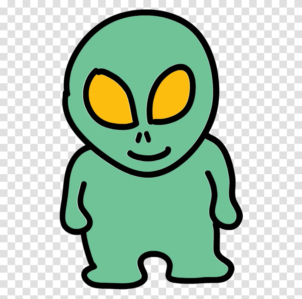 Alien Hand Drawn Color Animation With Background Alien Cartoon Transparent Png