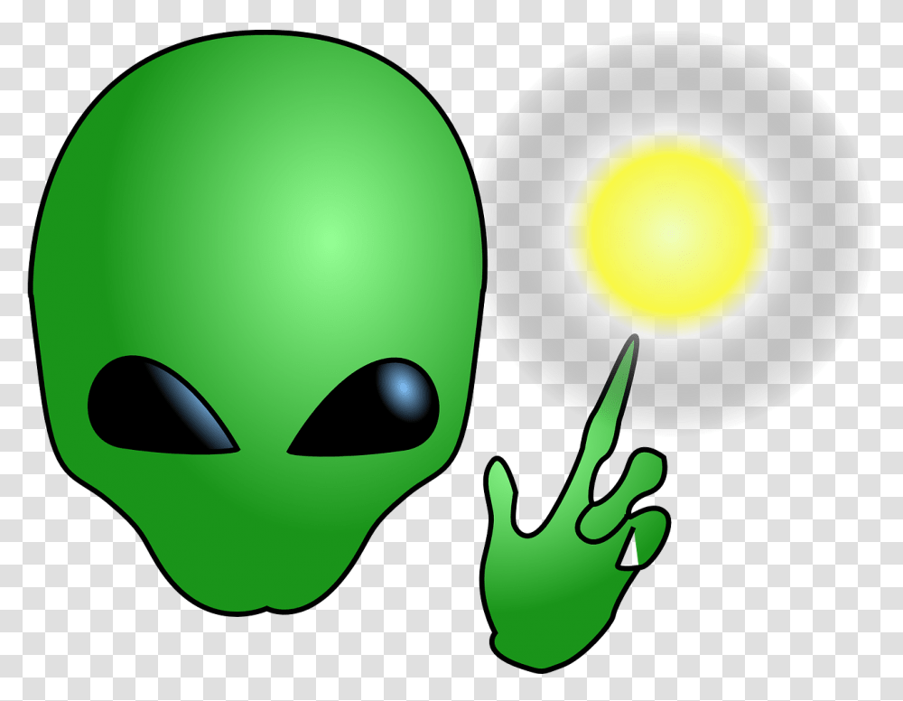 Alien Head Cartoon, Green, Balloon, Light Transparent Png