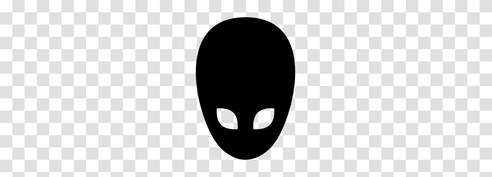 Alien Head With Big Eyes Sticker, Mask, Stencil Transparent Png