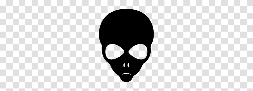 Alien Head With Large Eyes Sticker, Stencil, Mask, Pillow, Cushion Transparent Png