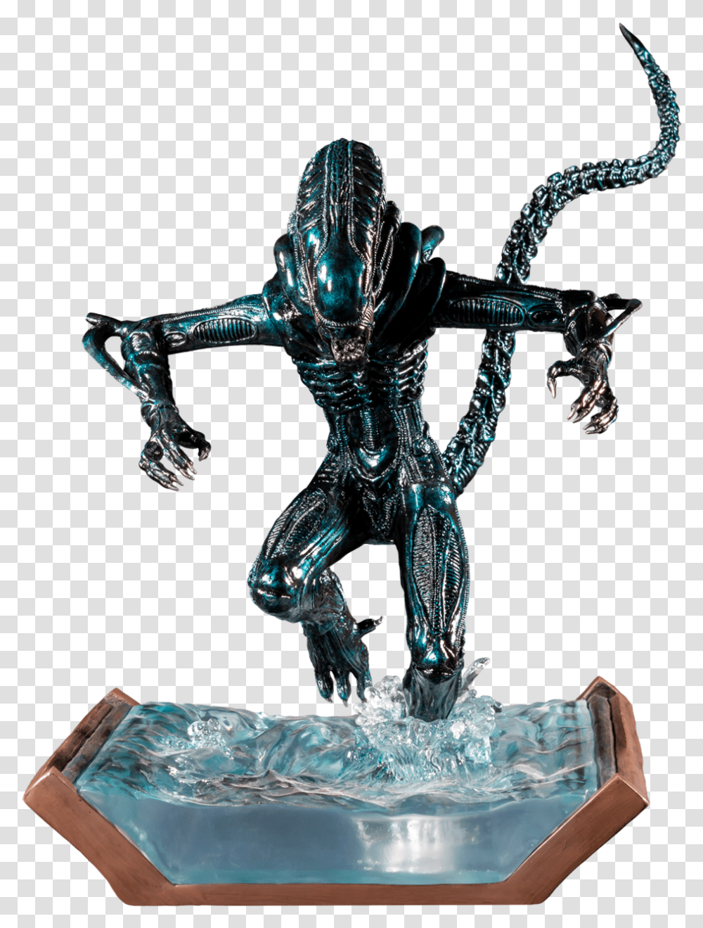 Alien In Water Statue New Paint 1 306 Aliens Water Attack Statue, Crystal, Trophy, Figurine, Cross Transparent Png