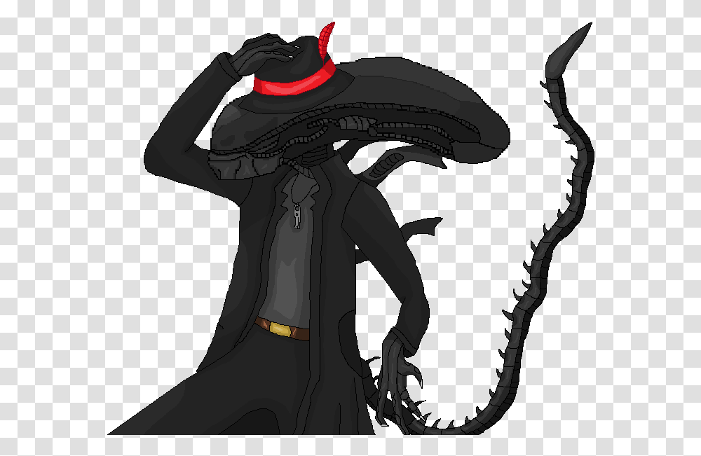Alien Isolation Would Xenomorph Wear A Hat, Dragon, Reptile, Animal, Dinosaur Transparent Png