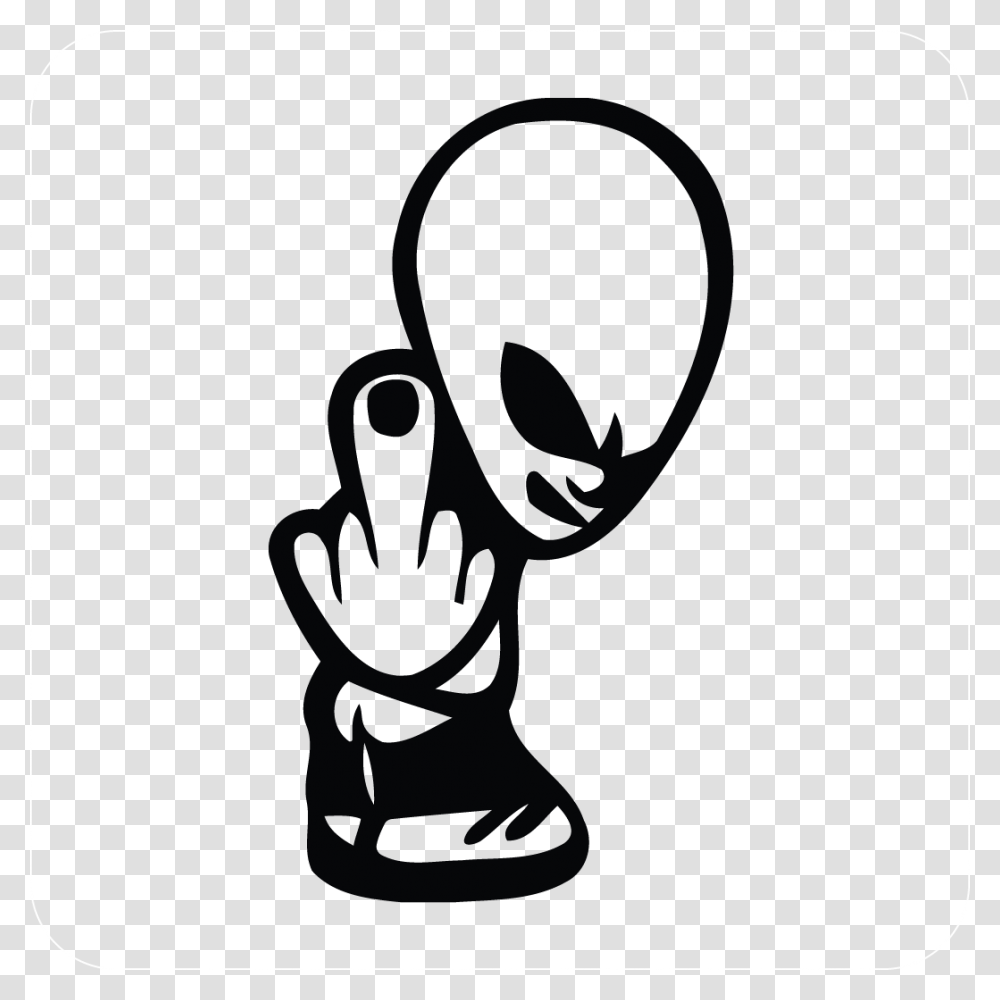 Alien Middle Finger, Mousepad, Mat Transparent Png