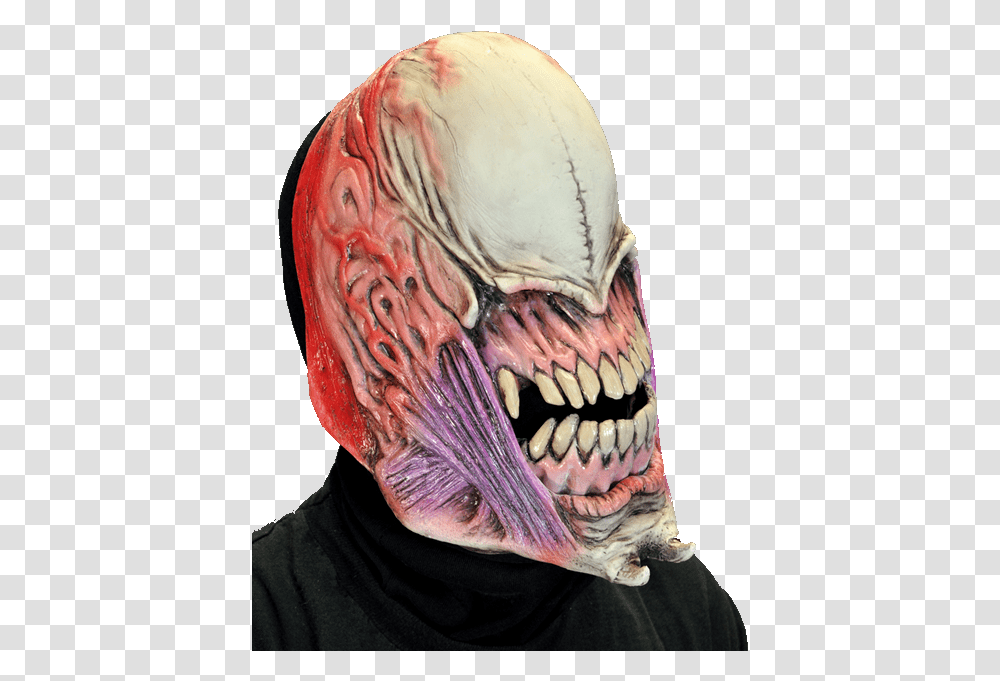 Alien Moving Mouth Mask Halloween Mask, Skin, Head, Person, Human Transparent Png