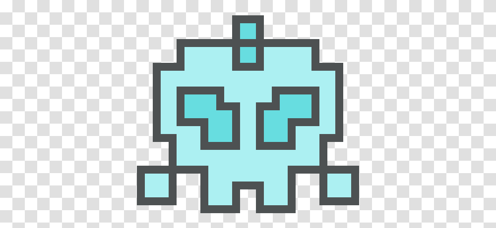 Alien Pixel Blue Free Icon Of Space Icons Outline People, First Aid, Pac Man, Minecraft Transparent Png