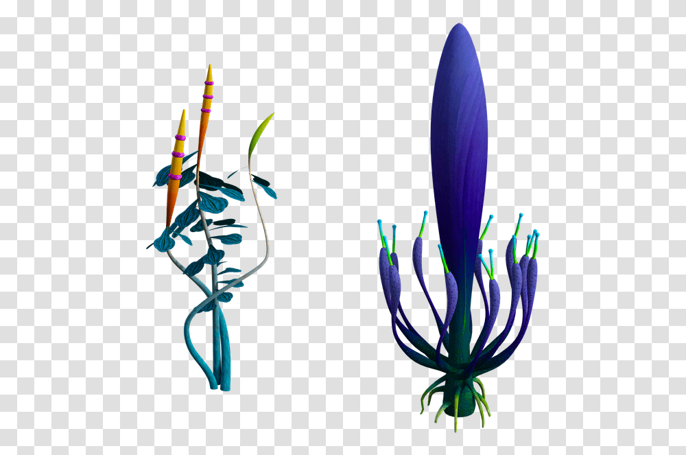 Alien Plants 3d Free Image On Pixabay Graphic Design, Pollen, Flower, Blossom, Sea Life Transparent Png