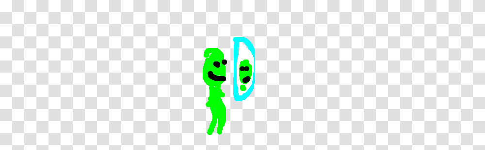 Alien Praises Its Own Looks With A Blonde Wig Drawing, Hand, Light Transparent Png