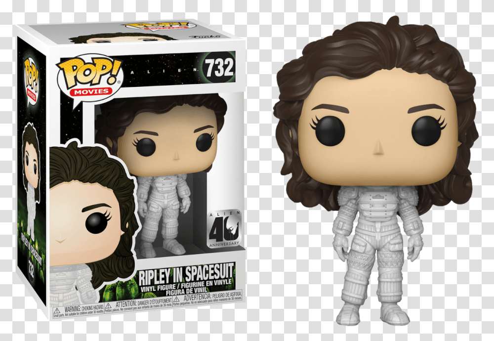 Alien Ripley In Spacesuit 40th Anniversary Pop Vinyl Figure Funko Pop The 100, Toy, Doll, Head, Figurine Transparent Png