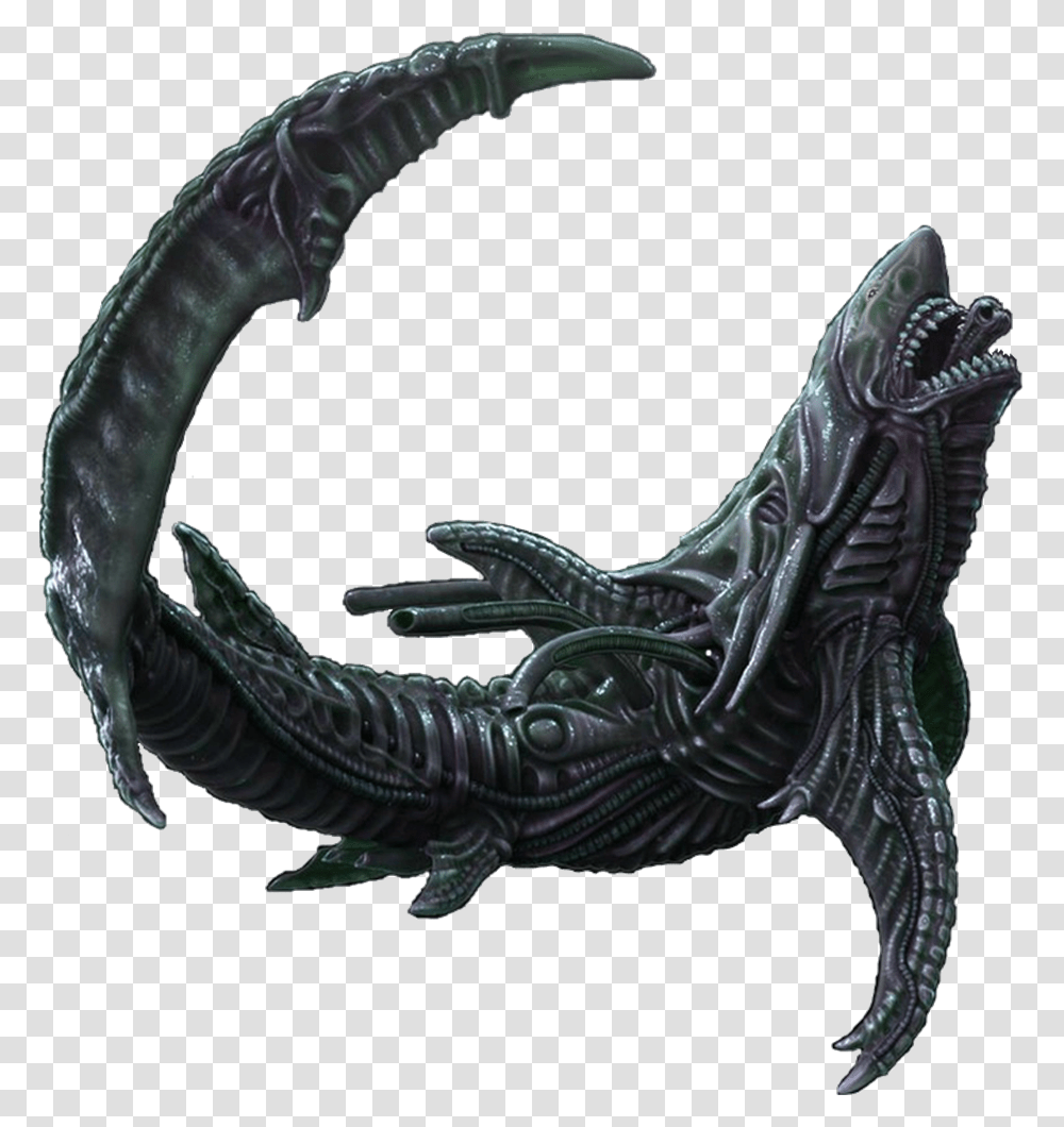 Alien Shark, Dragon, Figurine, Animal, Fish Transparent Png