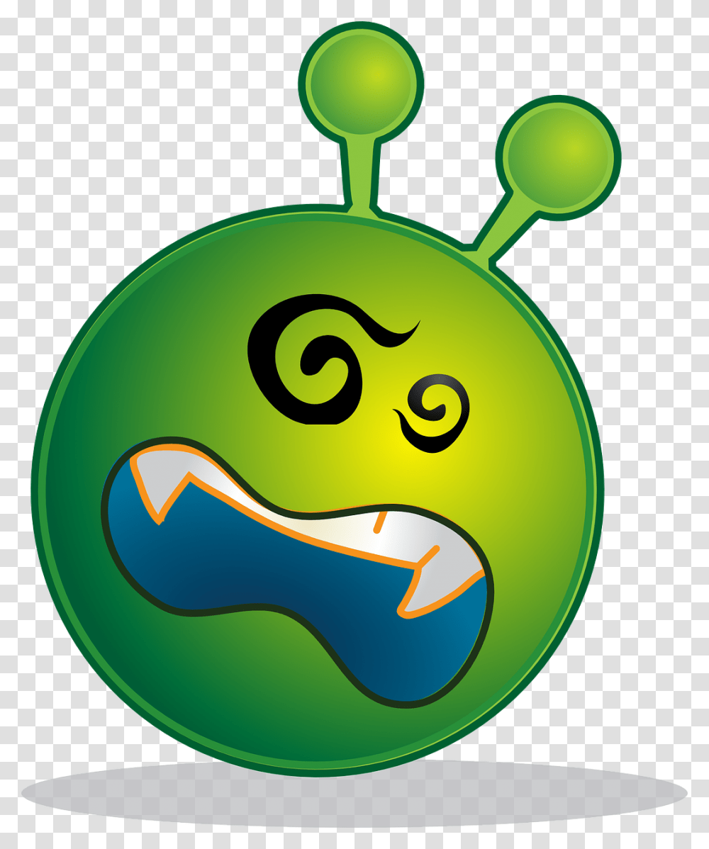 Alien Smiley Emoji Emoticon Symbol Character Smiley, Cutlery Transparent Png