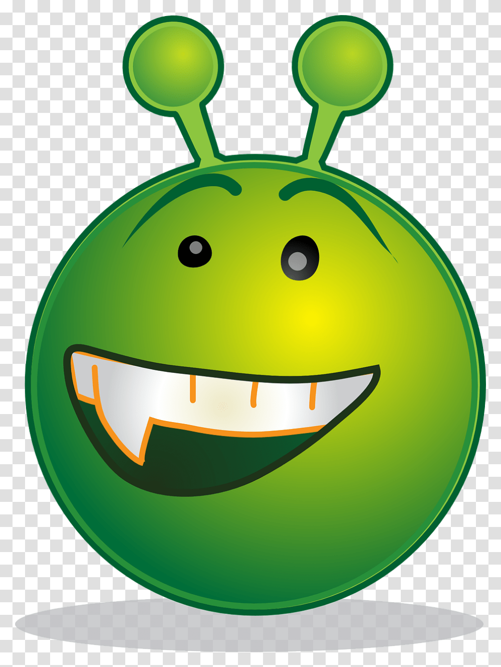 Alien Smiley Emoji Emotion Emoticon Computer Sorry For Time Waste, Green, Plant, Animal Transparent Png