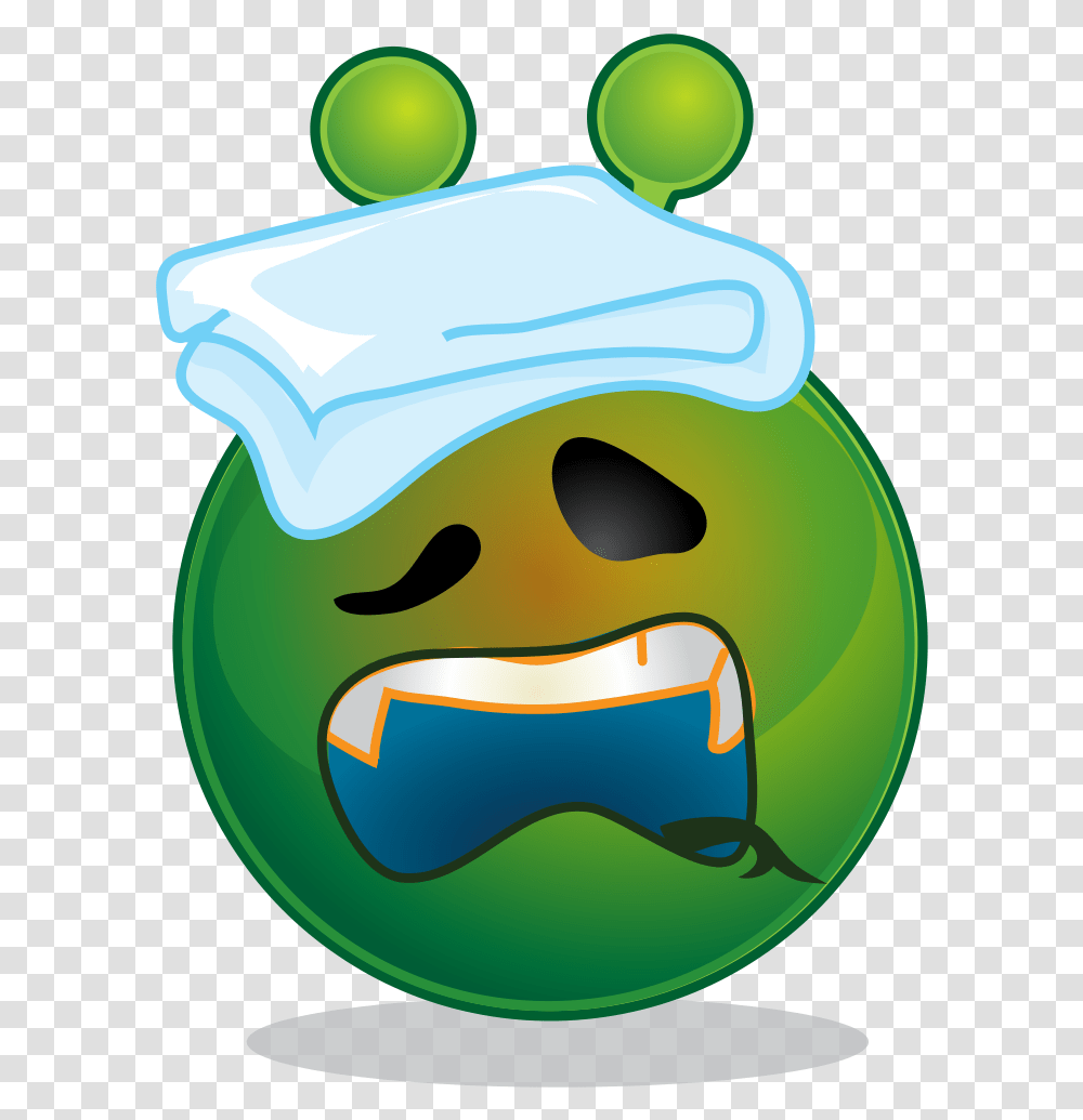 Alien Smiley Sick Emoji Emoticon Expression Imgenes De Enfermo Para Whatsapp, Birthday Cake, Dessert, Food Transparent Png