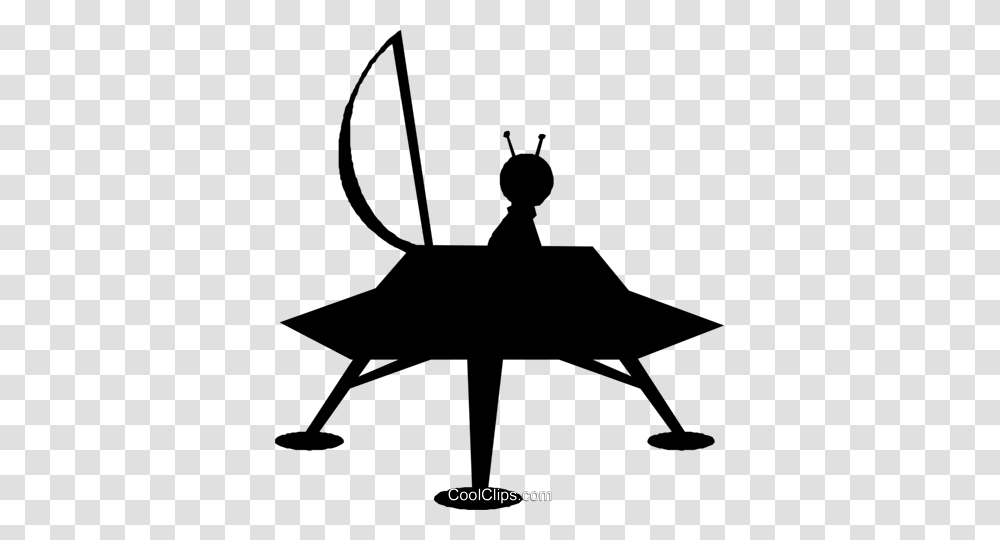 Alien Space Craft Royalty Free Vector Clip Art Illustration, Silhouette, Bow, Vehicle, Transportation Transparent Png