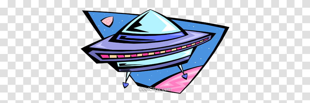 Alien Spacecraft Royalty Free Vector Clip Art Illustration, Yacht, Vehicle, Transportation, Hydrofoil Transparent Png
