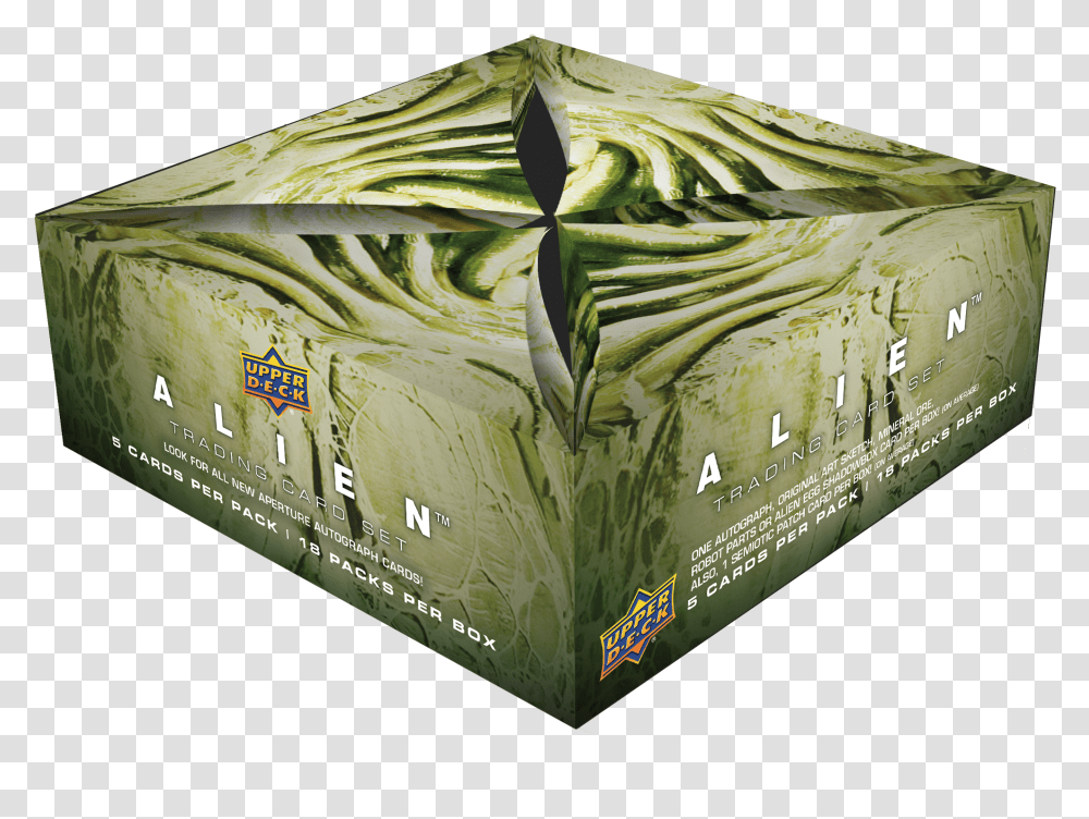 Alien Trading Card Set Is Available In Your Local Hobby Upper Deck Alien Box, Vase, Jar, Pottery, Paper Transparent Png