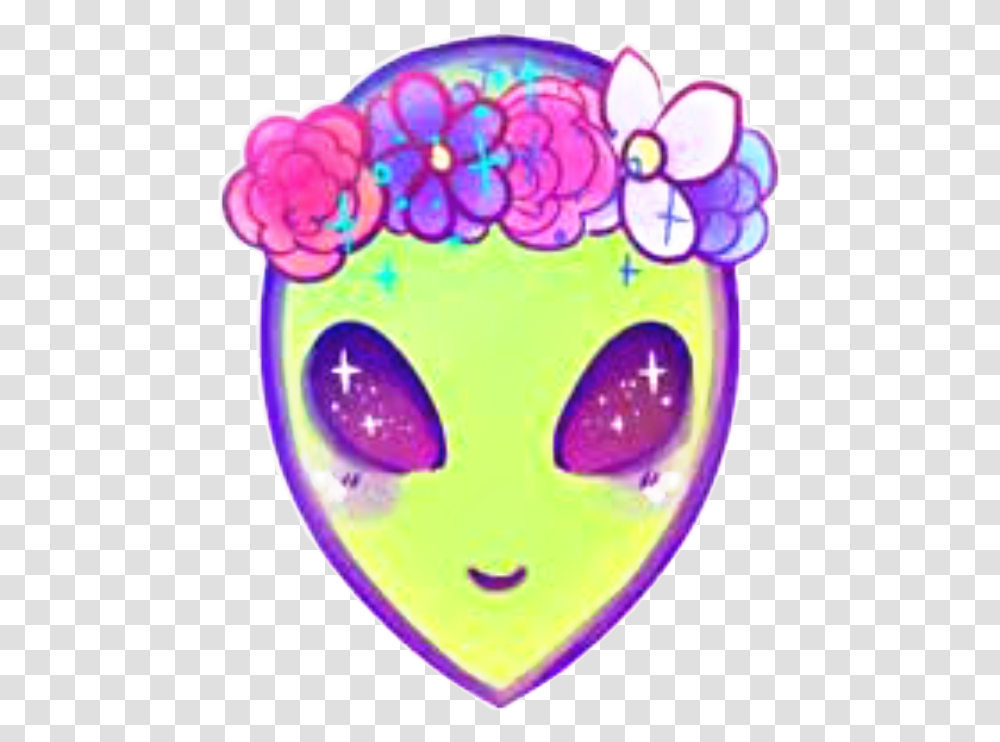 Alien Tumblr Cute Ovni Ovni, Mask, Disk, Birthday Cake, Dessert Transparent Png