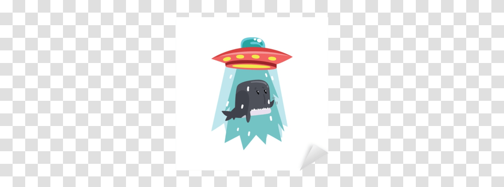 Alien Ufo Spaceship Taking Away Whale Nave Espacial Con Burros, Animal, Clothing, Bird, Mailbox Transparent Png