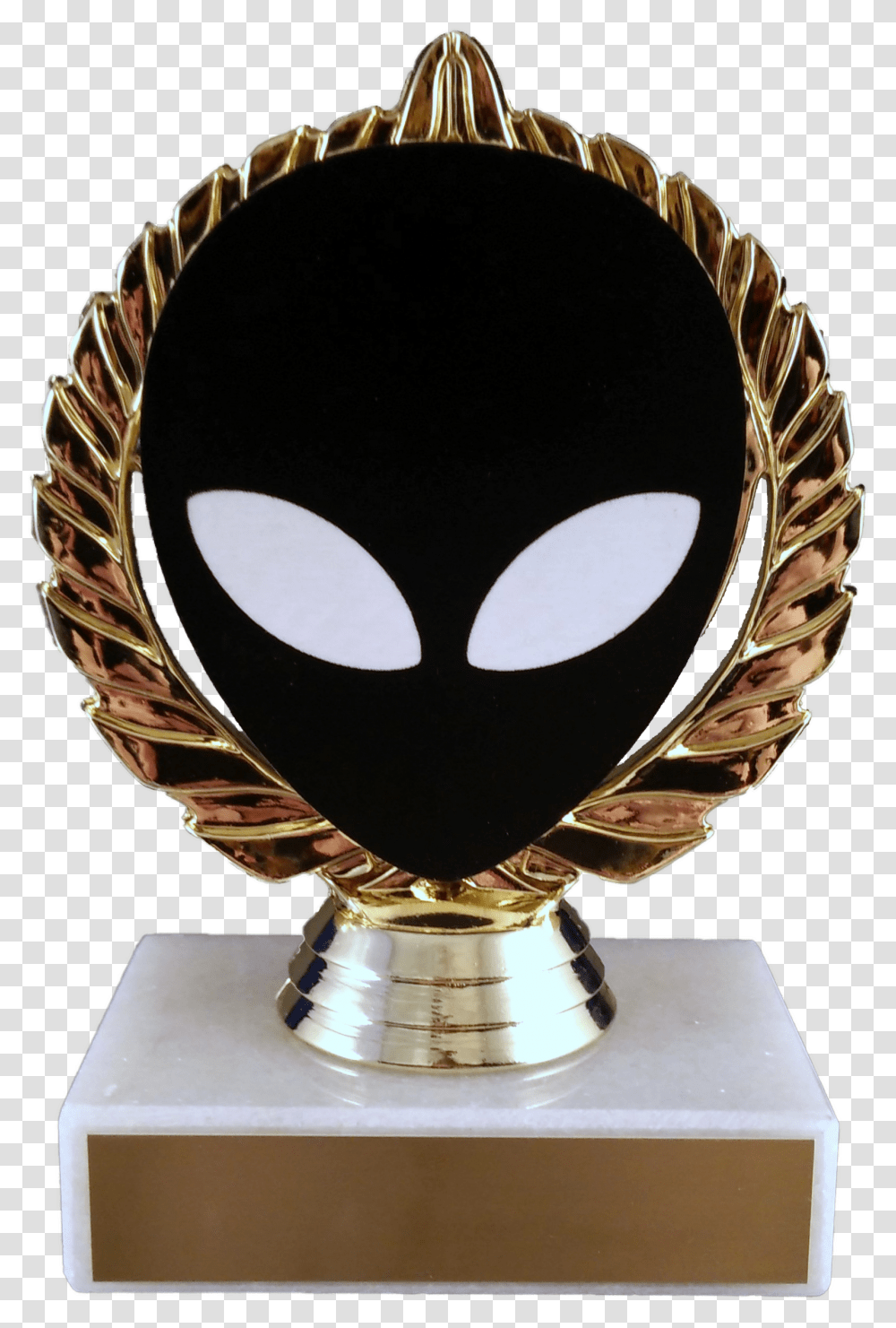 Alien Vector Cut Logo Trophy On Marble Trophy Schoppy Trophy, Lamp, Gold Transparent Png
