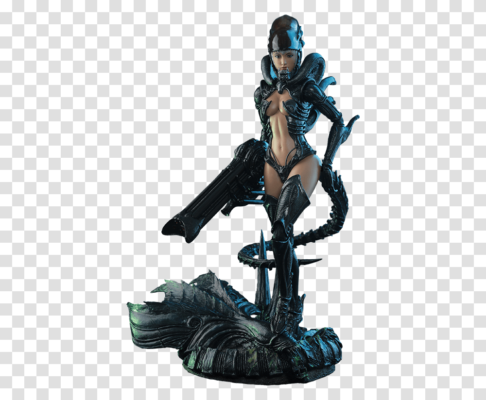 Alien Vs Predator Alien Girl, Person, Gun, Costume Transparent Png