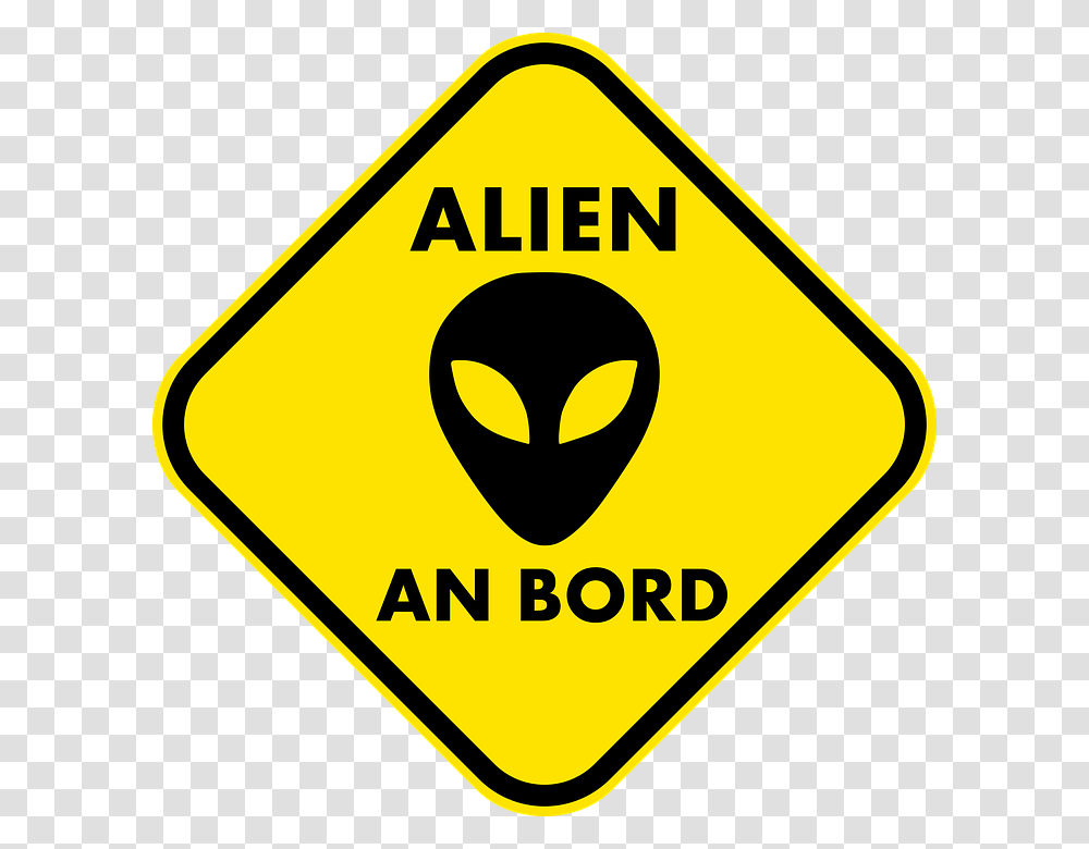 Alien Warnschild Traffic Auto Extraterrestrial Safe Pedestrian, Road Sign Transparent Png
