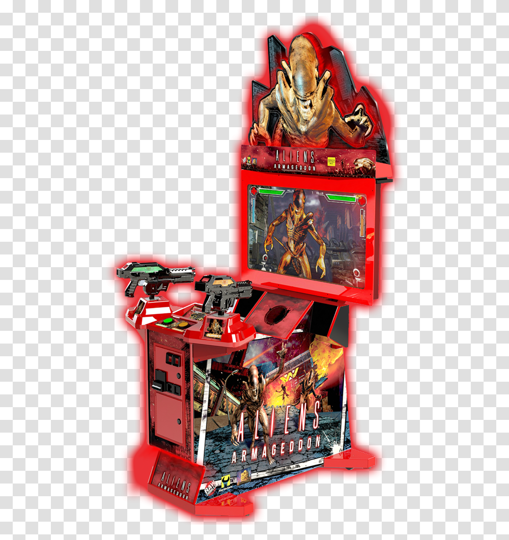 Aliens Armageddon Arcade Game, Arcade Game Machine, Toy, Person, Human Transparent Png