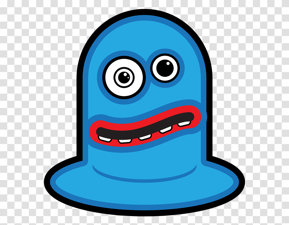 Aliens Blue Happy Free Vector Graphic On Pixabay Moving Pic Of Monster Cartoon, Clothing, Apparel, Hat, Sun Hat Transparent Png