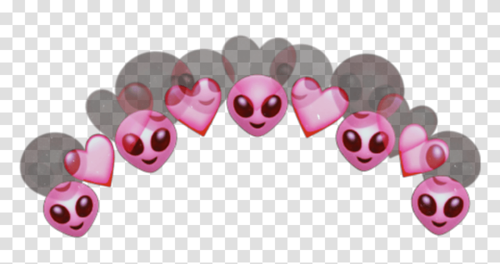 Aliens Crown Heartcrown Hearts Cool Cute Pink Alien Heart Crown Transparent Png