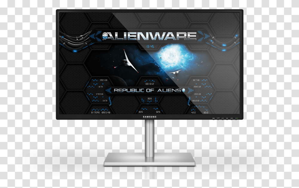 Alienware Wormhole Blue Rainmeter, Monitor, Screen, Electronics, Display Transparent Png