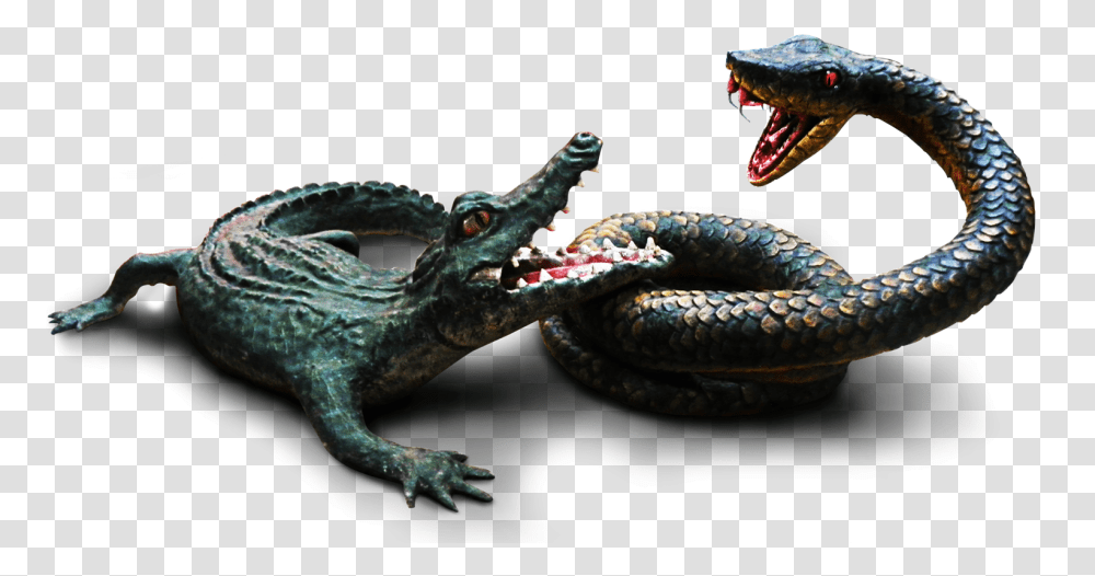 Aligator Bronze Sculpture, Snake, Reptile, Animal, Lizard Transparent Png